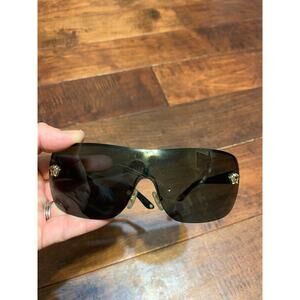 Versace Shield Sunglasses VE2119 1002/87 Black/Chrome/Grey Polarized UNISEX
